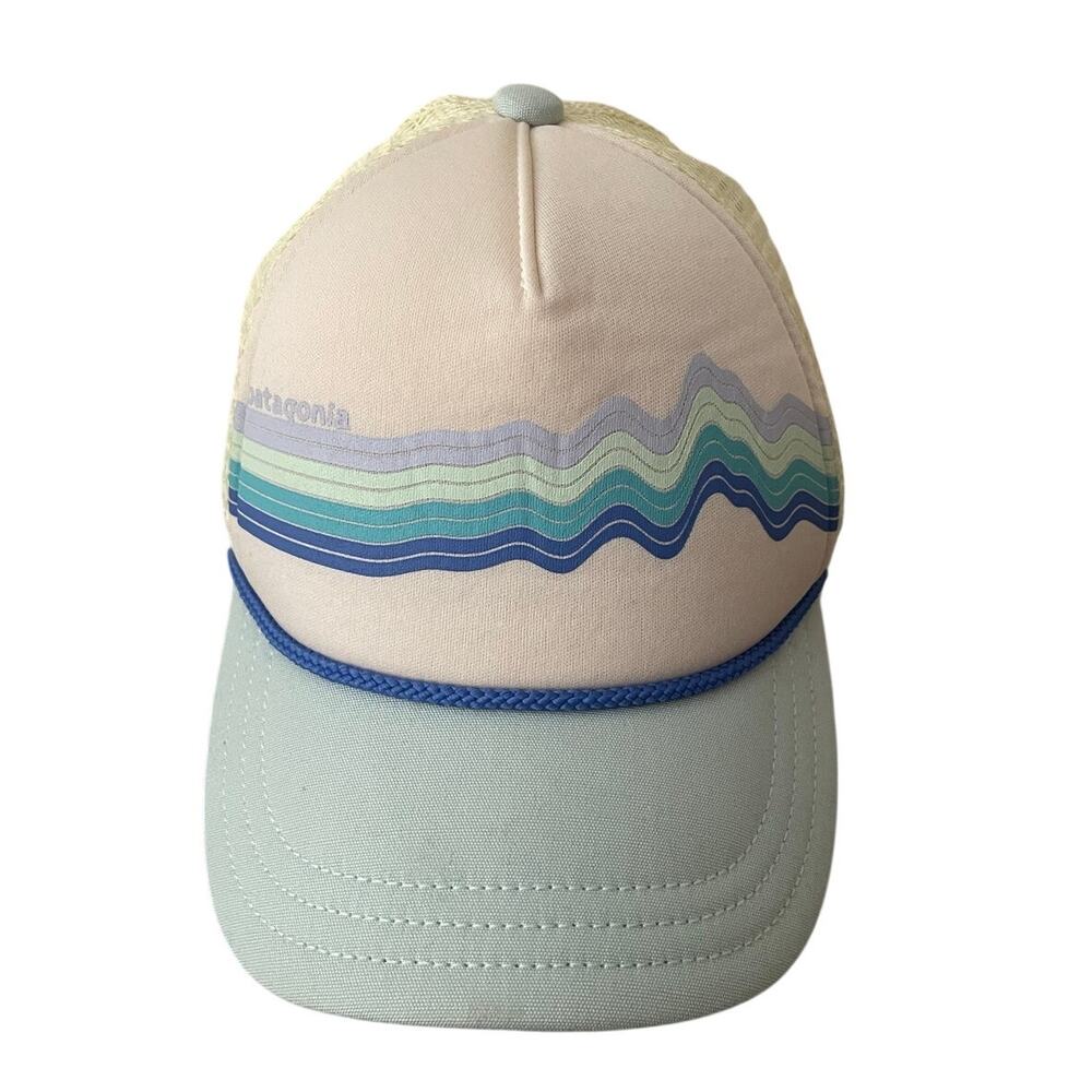 Patagonia Interstate Kids Unisex Blue Yellow Adjustable Snapback Hat